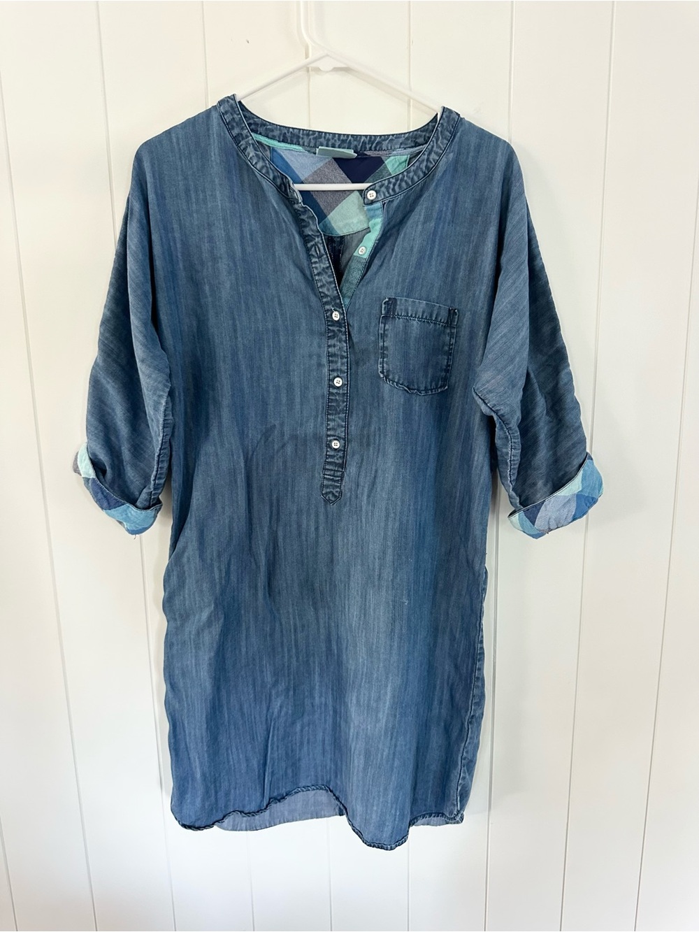 C&C California Blue Chambray Dress